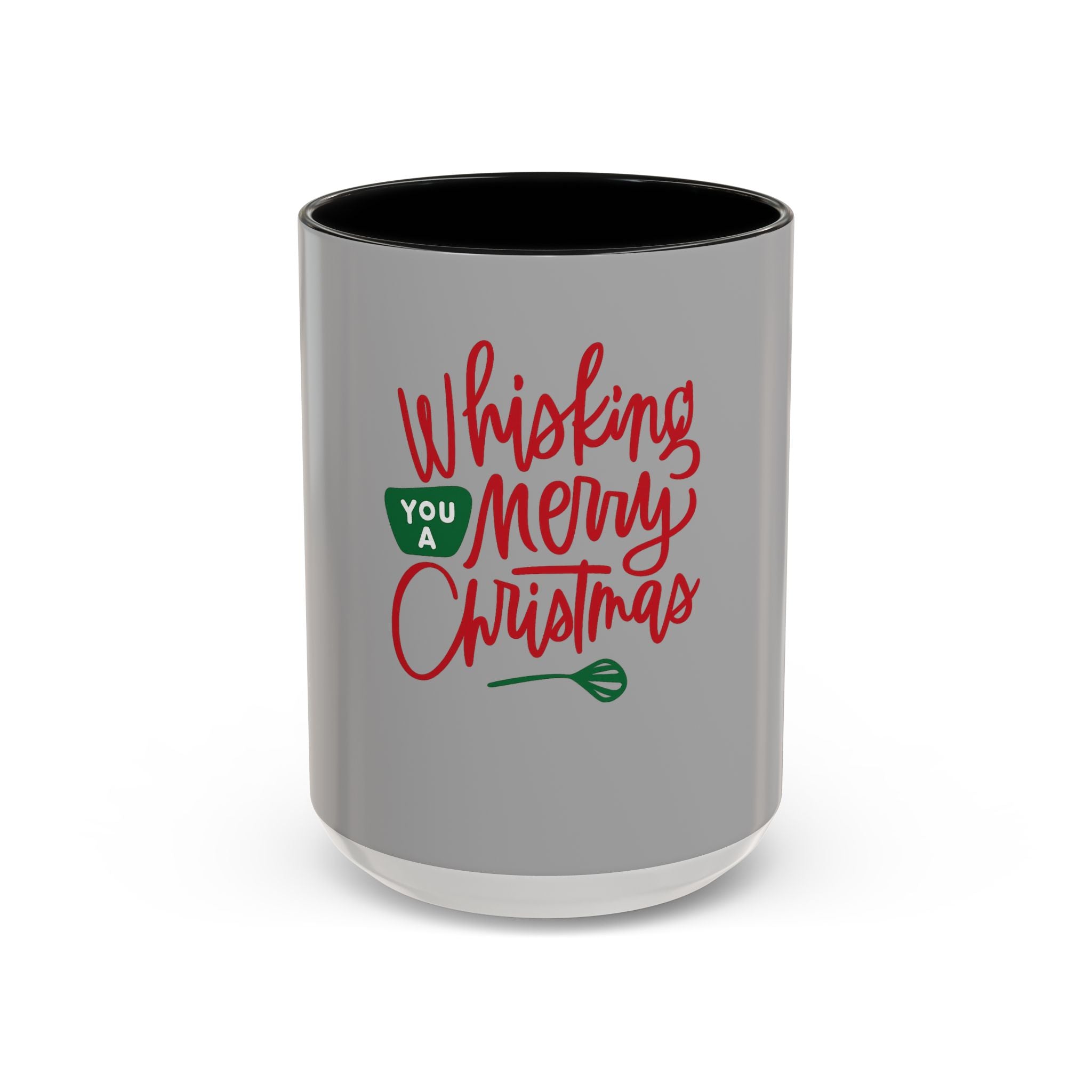Whisking You a Merry Christmas Accent Coffee Mug — Holiday Baking Kitchen Gift (11/15oz)