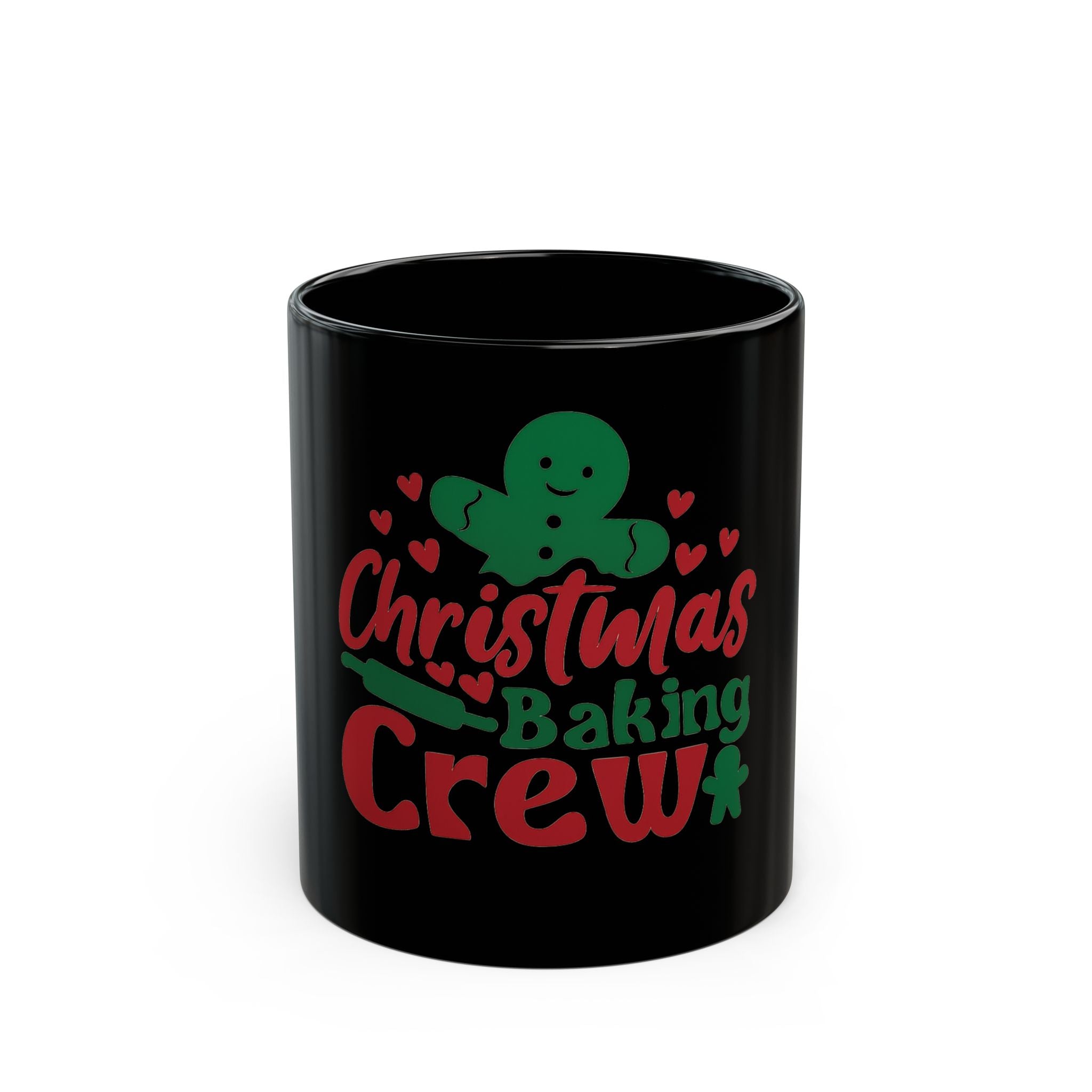 Christmas Baking Crew Mug — Black Holiday Coffee Cup (11oz/15oz)