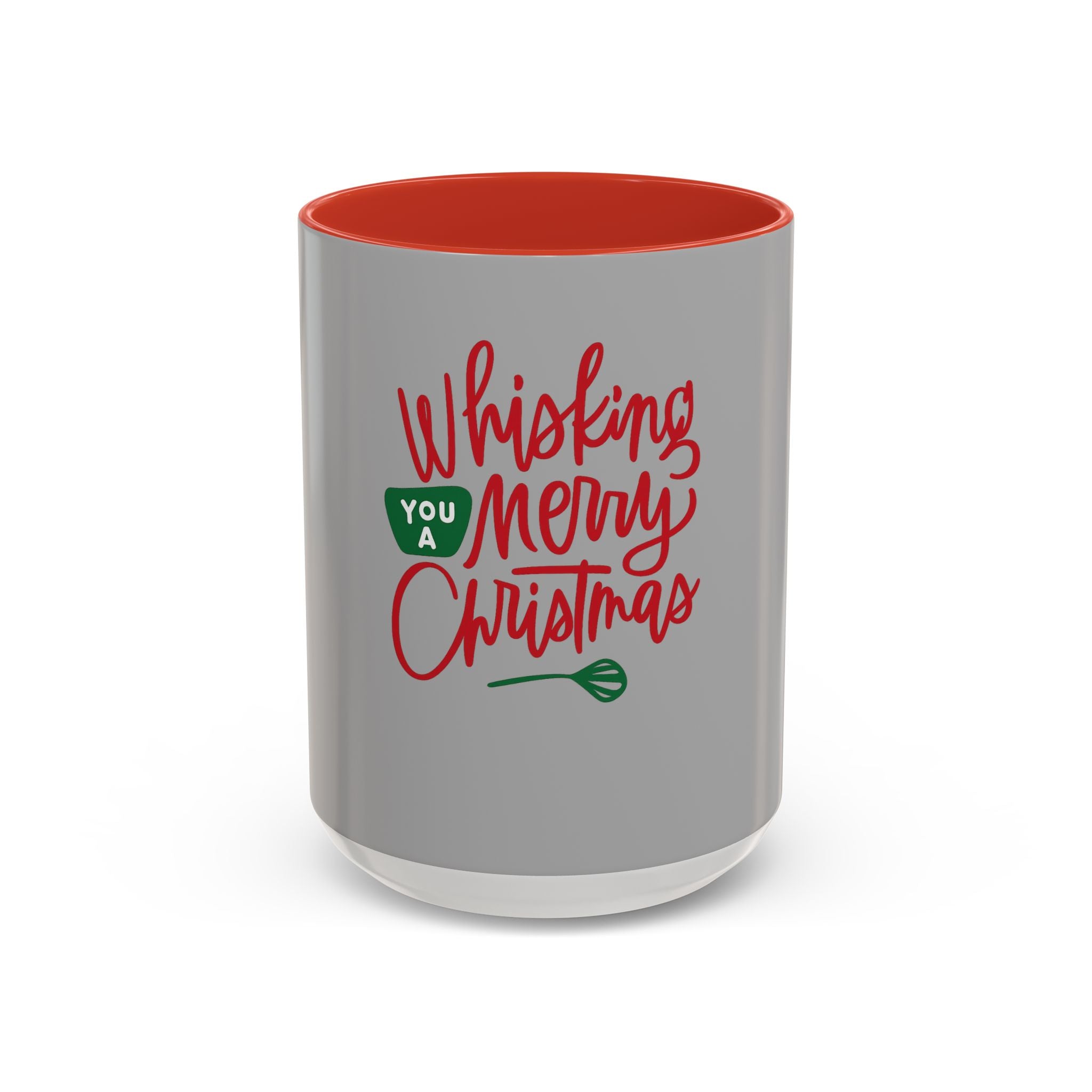 Whisking You a Merry Christmas Accent Coffee Mug — Holiday Baking Kitchen Gift (11/15oz)