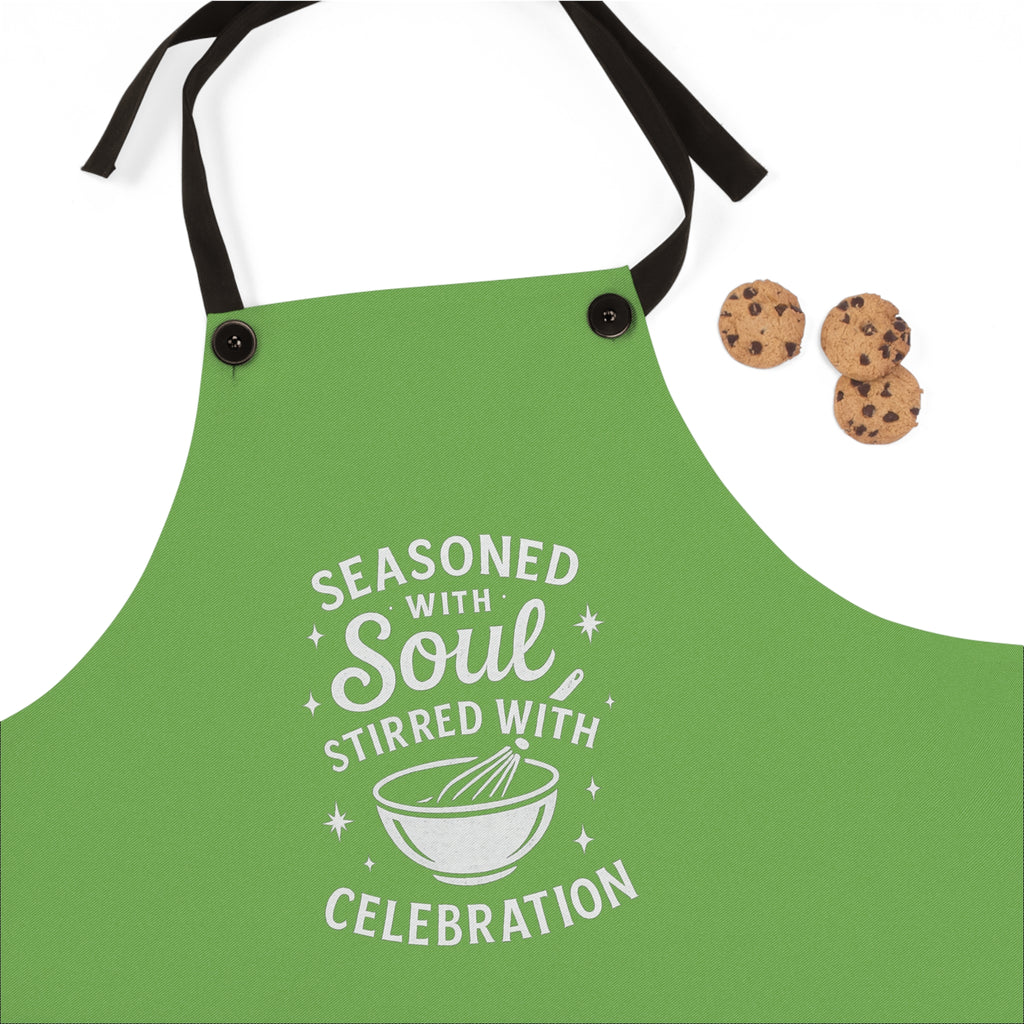 Seasoned With Soul Apron — Stirred With Celebration Kitchen Apron