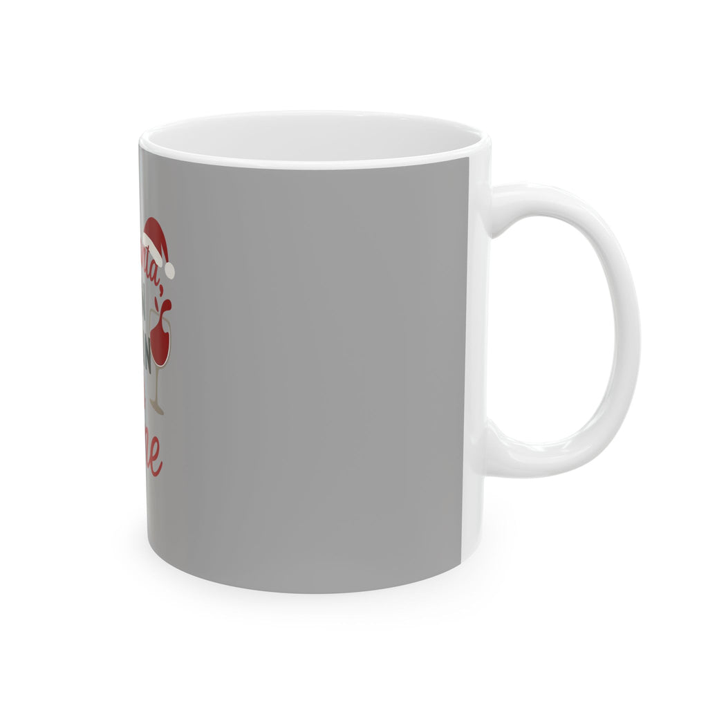 Funny Christmas Mug - "Dear Santa I Can Explain Over Wine" Holiday Coffee Cup