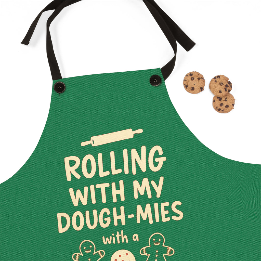 Apron - "Rolling With My Dough-mies" Baking Apron for Cookie Lovers