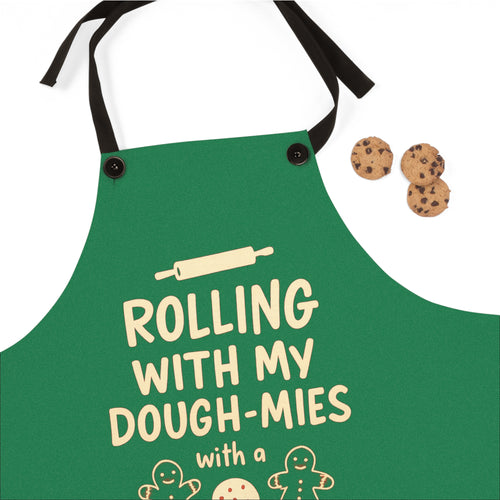 Apron - "Rolling With My Dough-mies" Baking Apron for Cookie Lovers