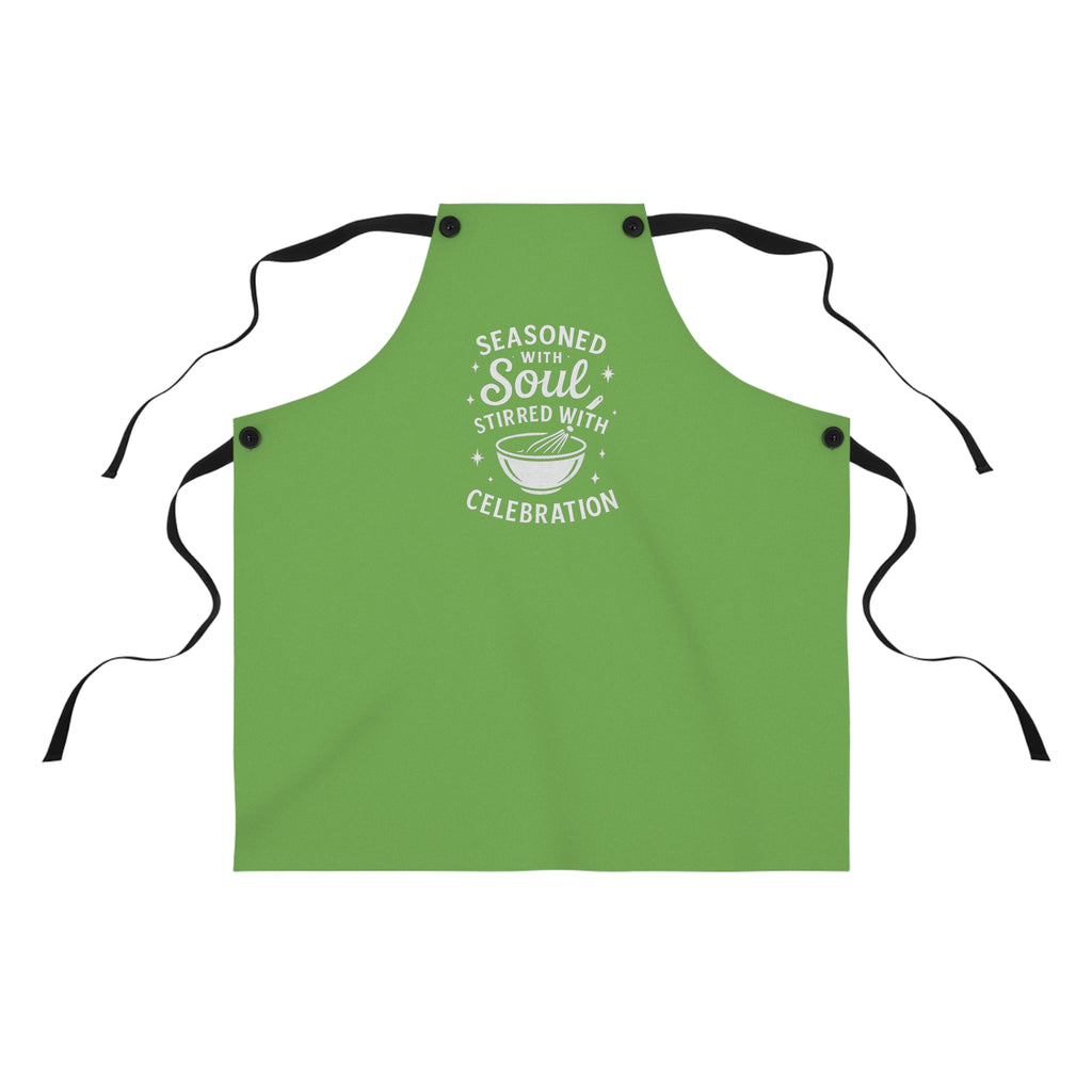Seasoned With Soul Apron — Stirred With Celebration Kitchen Apron