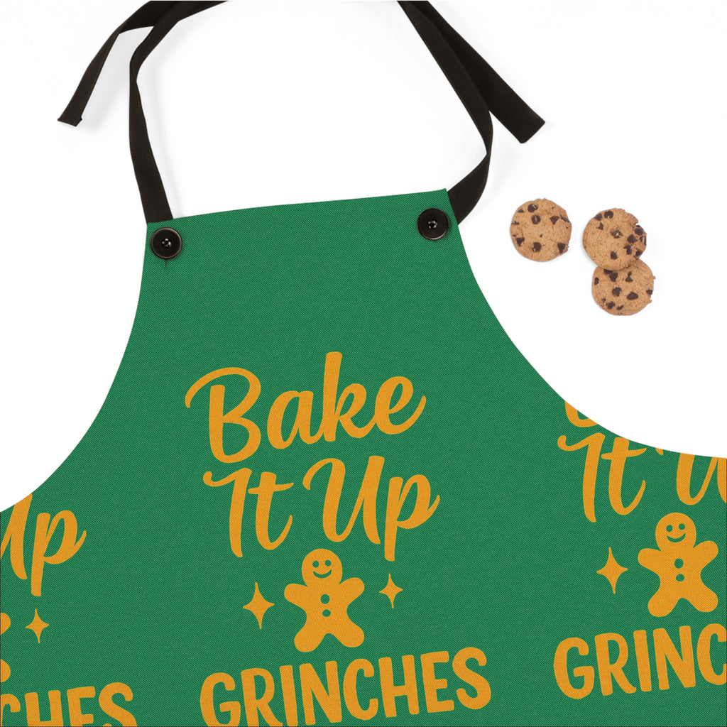 Bake It Up Grinches Apron | All-Over Print Christmas Baking Apron